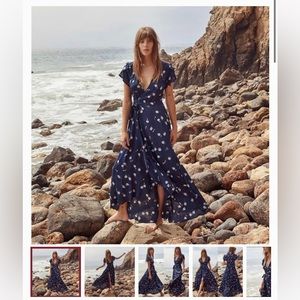 Christy dawn autumn midnight rose maxi dress size s. EUC